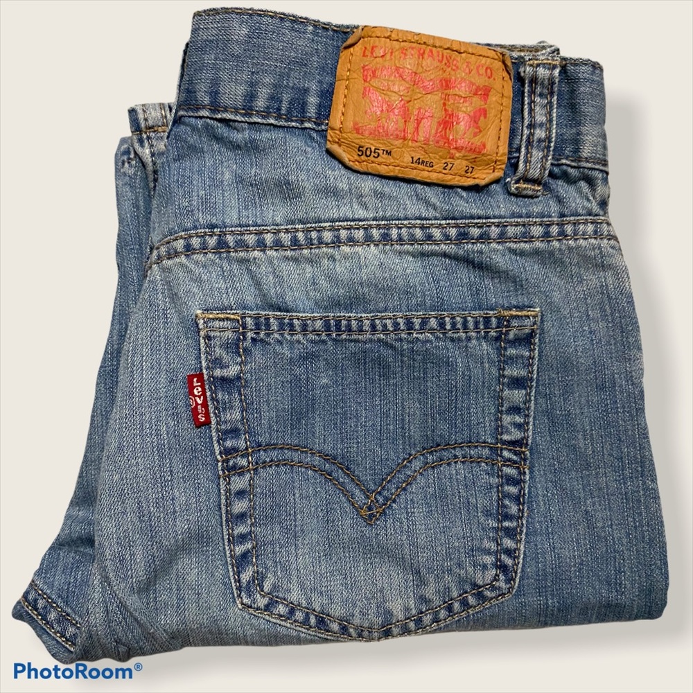 Levi Strauss 505 Straight Mid-Rise Jeans 14 Reg